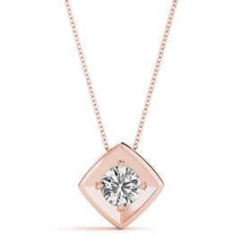 Round Diamond Solitaire Pendant