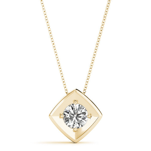 Round Diamond Solitaire Pendant