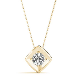 Round Diamond Solitaire Pendant