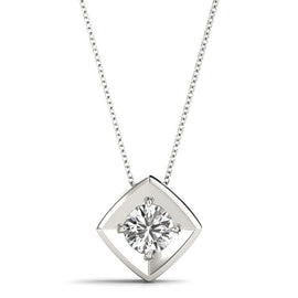 Round Diamond Solitaire Pendant