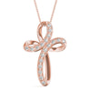 Diamond Pavé Swirl Cross Pendant