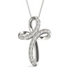 Diamond Pavé Swirl Cross Pendant