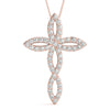 Diamond Pavé Twisted Cross Pendant