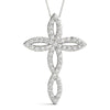 Diamond Pavé Twisted Cross Pendant