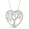 Diamond Pavé Heart Tree Pendant