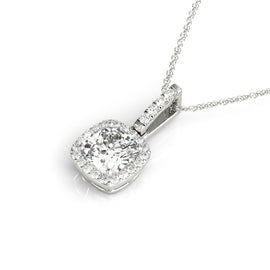 Cushion Diamond Halo Pendant 1.30CT