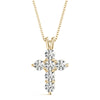 Round Diamond Cross Pendant Necklace