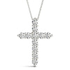 Round Diamond Cross Pendant