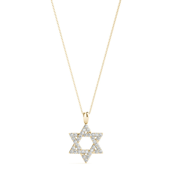 Star of David Diamond Pavé Pendant Necklace