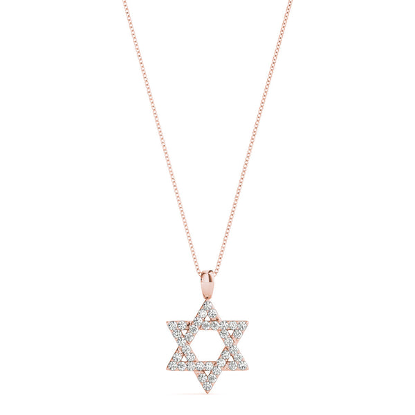 Star of David Diamond Pavé Pendant Necklace