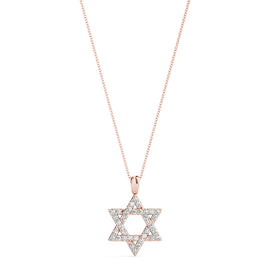 Star of David Diamond Pavé Pendant Necklace