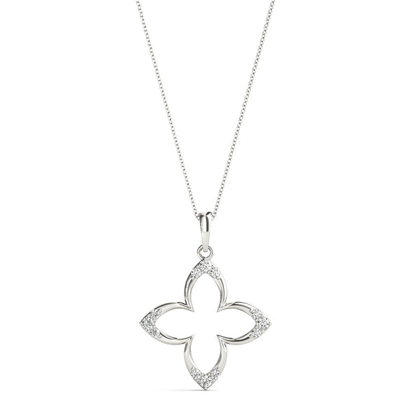 Diamond Tip Clover Pendant