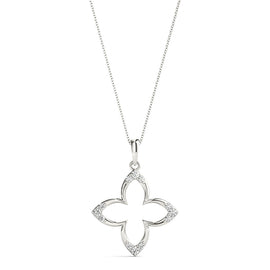 Diamond Tip Clover Pendant