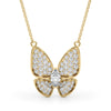 Butterfly Oval Diamond Pavé Pendant