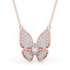 Butterfly Oval Diamond Pavé Pendant