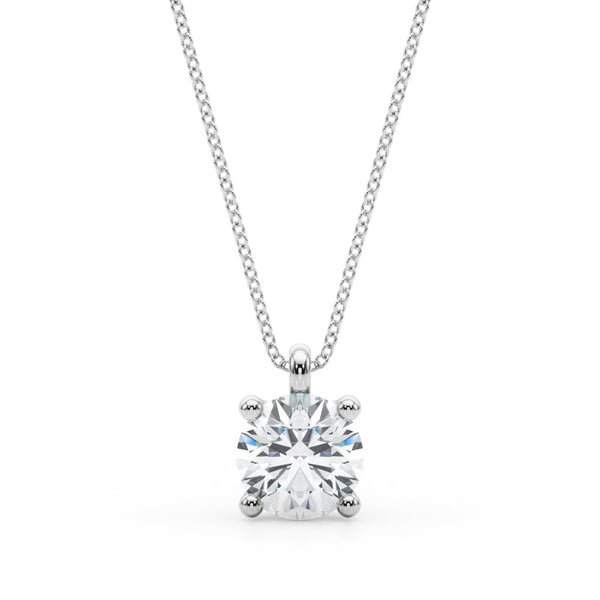 Round Diamond Solitaire Pendant