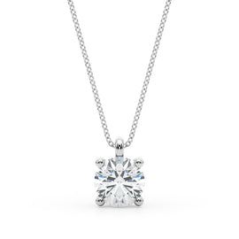 Round Diamond Solitaire Pendant