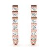 Round Diamond Hoop Earrings