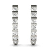 Round Diamond Hoop Earrings