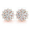 Cluster Diamond Stud Earrings 0.52CT