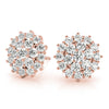 Cluster Diamond Stud Earrings 0.52CT