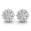 Cluster Diamond Stud Earrings 0.52CT