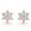 Floral Cluster Diamond Stud Earrings