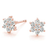 Floral Cluster Diamond Stud Earrings