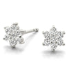 Floral Cluster Diamond Stud Earrings