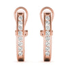 Round Diamond Hoop Earrings