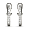 Round Diamond Hoop Earrings