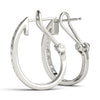 Round Diamond Hoop Earrings