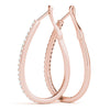 Round Pavé Diamond Hoop Earrings