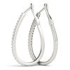 Round Pavé Diamond Hoop Earrings