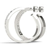 Round Diamond Hoop Earrings