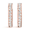 Round Diamond Hoop Earrings