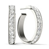 Round Diamond Hoop Earrings