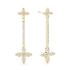 Floral Diamond Drop Earrings