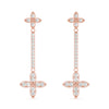 Floral Diamond Drop Earrings