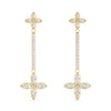 Floral Diamond Drop Earrings