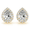 Pear Halo Diamond Earrings