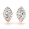 Marquise Halo Diamond Earrings