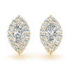 Marquise Halo Diamond Earrings