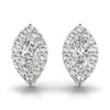 Marquise Halo Diamond Earrings