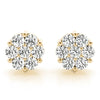 Round Cluster Diamond Stud Earrings