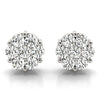 Round Cluster Diamond Stud Earrings