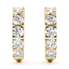 Round Exposed Diamond Hoop Earrings