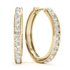 Round Diamond Hoop Earrings