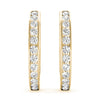 Round Diamond Hoop Earrings