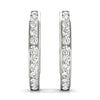 Round Diamond Hoop Earrings